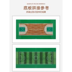 WANGE 8815 8816 8817 8818 8814 non  TẤM ĐẾ VANGE 32X32 5 LOẠI ĐƯỜNG NHỰA BÃI ĐẬU XE SÂN BÓNG ĐÁ RỔ VẬN ĐỘNG CHÀY bộ đồ chơi xếp lắp ráp ghép mô hình Sports Thể Thao 5 khối