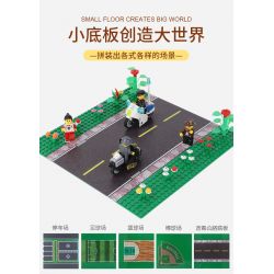 WANGE 8815 8816 8817 8818 8814 non  TẤM ĐẾ VANGE 32X32 5 LOẠI ĐƯỜNG NHỰA BÃI ĐẬU XE SÂN BÓNG ĐÁ RỔ VẬN ĐỘNG CHÀY bộ đồ chơi xếp lắp ráp ghép mô hình Sports Thể Thao 5 khối