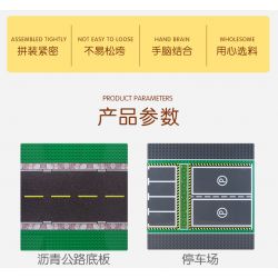 WANGE 8815 8816 8817 8818 8814 non  TẤM ĐẾ VANGE 32X32 5 LOẠI ĐƯỜNG NHỰA BÃI ĐẬU XE SÂN BÓNG ĐÁ RỔ VẬN ĐỘNG CHÀY bộ đồ chơi xếp lắp ráp ghép mô hình Sports Thể Thao 5 khối