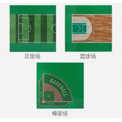 WANGE 8815 8816 8817 8818 8814 non  TẤM ĐẾ VANGE 32X32 5 LOẠI ĐƯỜNG NHỰA BÃI ĐẬU XE SÂN BÓNG ĐÁ RỔ VẬN ĐỘNG CHÀY bộ đồ chơi xếp lắp ráp ghép mô hình Sports Thể Thao 5 khối