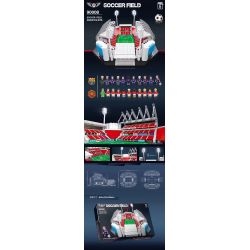 QIZHILE 90008 non  SÂN BÓNG ĐÁ bộ đồ chơi xếp lắp ráp ghép mô hình Creator SOCCER FIELD Sáng Tạo 4654 khối