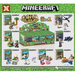SX 1018 non  8 CẢNH NHỎ NHỎ bộ đồ chơi xếp lắp ráp ghép mô hình Minecraft Game Xây Dựng