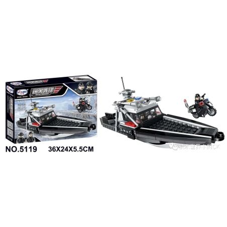 Winner 5119 non  TÀU CAO TỐC TẤN CÔNG SWAT bộ đồ chơi xếp lắp ráp ghép mô hình Justice Guard JUSTICE VANGUARD Cảnh Sát Bảo Vệ Hòa Bình 267 khối