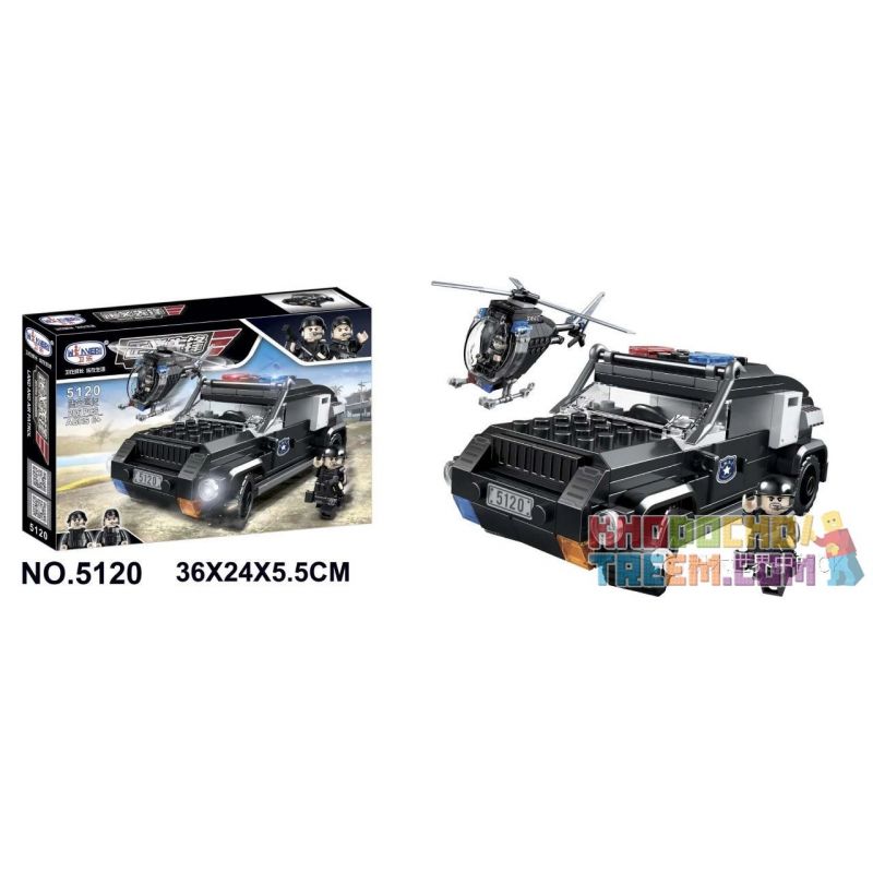 Winner 5120 non  CẢNH SÁT ĐẶC NHIỆM TUẦN TRA TRÊN BỘ VÀ KHÔNG bộ đồ chơi xếp lắp ráp ghép mô hình Justice Guard JUSTICE VANGUARD Cảnh Sát Bảo Vệ Hòa Bình 286 khối