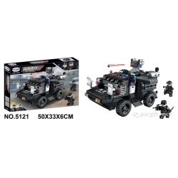 Winner 5121 non  XE BỌC THÉP LỘI NƯỚC SWAT bộ đồ chơi xếp lắp ráp ghép mô hình Justice Guard JUSTICE VANGUARD Cảnh Sát Bảo Vệ Hòa Bình 492 khối