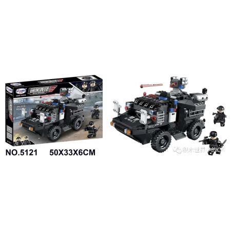 Winner 5121 non  XE BỌC THÉP LỘI NƯỚC SWAT bộ đồ chơi xếp lắp ráp ghép mô hình Justice Guard JUSTICE VANGUARD Cảnh Sát Bảo Vệ Hòa Bình 492 khối