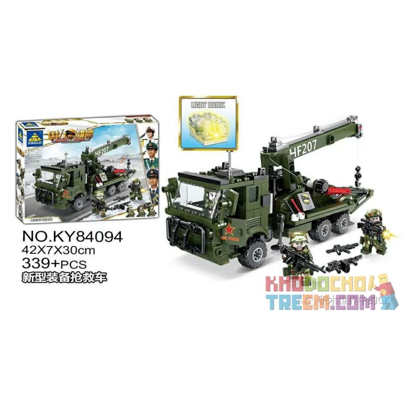 Kazi KY84094 84094 non  THIẾT BỊ MỚI XE CỨU HỘ bộ đồ chơi xếp lắp ráp ghép mô hình Military Power Sức Mạnh Quân Sự 339 khối