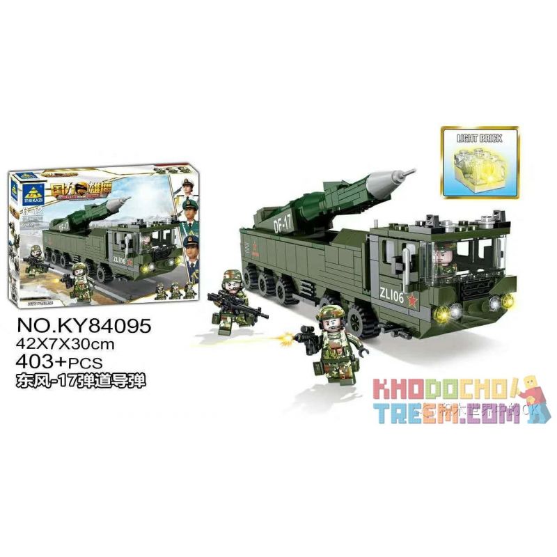Kazi KY84095 84095 non  TÊN LỬA ĐẠN ĐẠO DONGFENG-17 bộ đồ chơi xếp lắp ráp ghép mô hình Military Power Sức Mạnh Quân Sự 403 khối