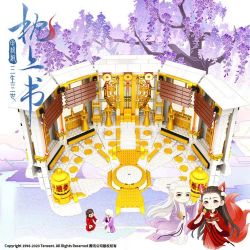 SHENZHEN RAEL ENTERTAINMENT LE-J925 J925 LEJ925 non  SẢNH CHÍNH CỦA CUNG ĐIỆN TIANCHEN bộ đồ chơi xếp lắp ráp ghép mô hình Three Lives Three Worlds The Pillow Book Tam Sinh Tam Thế Chẩm Thượng Thư 1150 khối