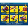 QuanGuan 100044 Quan Guan 100044 non  XE CỨU HỎA NGÔI SAO ĐỎ THẪM 6 KIỂU KẾT HỢP bộ đồ chơi xếp lắp ráp ghép mô hình Fire Rescure FIRERESCUE TEAM 481 khối