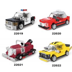 Decool 22019 Jisi 22019 non  4 Ô TÔ bộ đồ chơi xếp lắp ráp ghép mô hình Speed Champions Racing Cars MINI RACING PACEMAKER Đua Xe Công Thức 104 khối
