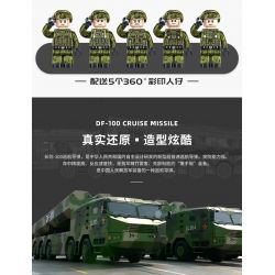 PanlosBrick 639008 Panlos Brick 639008 non  LONG KIẾM 100 TÊN LỬA HÀNH TRÌNH SIÊU ÂM bộ đồ chơi xếp lắp ráp ghép mô hình Military Army DF-100 CRUISE MISSILE Quân Sự Bộ Đội 1336 khối