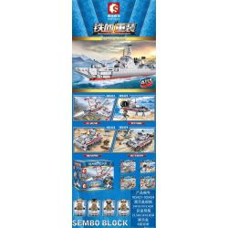 SEMBO 105421 105422 105423 105424 non  TÀU TÊN LỬA DẪN ĐƯỜNG 052 4 TỔ HỢP TIÊM KÍCH FC-1 THỦY PHI CƠ BISON XE BỌC THÉP KIỂU 90 TĂNG CHỦ LỰC 85 bộ đồ chơi xếp lắp ráp ghép mô hình Iron Blood Heavy Equipment Đặc Nhiệm Máu Và Sắt