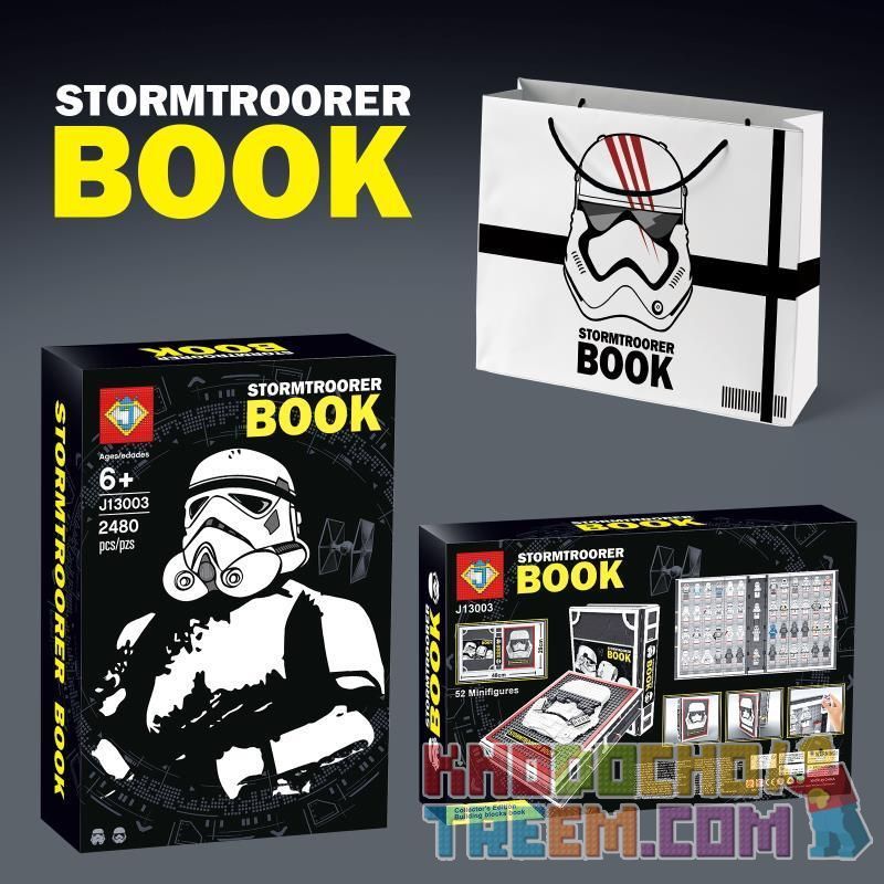 J BRAND J13003 13003 non  SÁCH SƯU TẬP STORMTROOPER bộ đồ chơi xếp lắp ráp ghép mô hình Star Wars STORMTROOPER BOOK Chiến Tranh Giữa Các Vì Sao 2480 khối