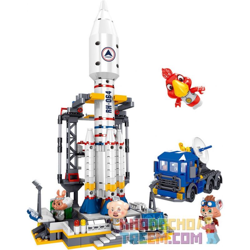 ZHEGAO QL1643 1643 non  BỆ PHÓNG VŨ TRỤ bộ đồ chơi xếp lắp ráp ghép mô hình Ideas TAN MEOW Ý Tưởng 664 khối