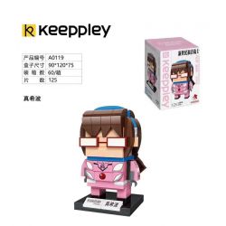 KEEPPLEY A0119 0119 non  MEITAWA. bộ đồ chơi xếp lắp ráp ghép mô hình Brickheadz EVA Nhân Vật Đầu To 125 khối