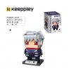 KEEPPLEY A0120 0120 non  ĐẦU VUÔNG HUN KHÓI bộ đồ chơi xếp lắp ráp ghép mô hình Brickheadz EVA Nhân Vật Đầu To 131 khối