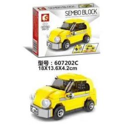 SEMBO 607202C non  FIAT 500. bộ đồ chơi xếp lắp ráp ghép mô hình Mini Modular Đường Phố Thu Nhỏ