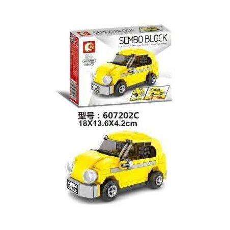 SEMBO 607202C non  FIAT 500. bộ đồ chơi xếp lắp ráp ghép mô hình Mini Modular Đường Phố Thu Nhỏ