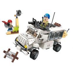 Enlighten 3212 Qman 3212 non  XE CHỐNG PHỤC KÍCH CHỚP NHOÁNG bộ đồ chơi xếp lắp ráp ghép mô hình Thunder Mission Nhiệm Vụ Sấm Sét 450 khối