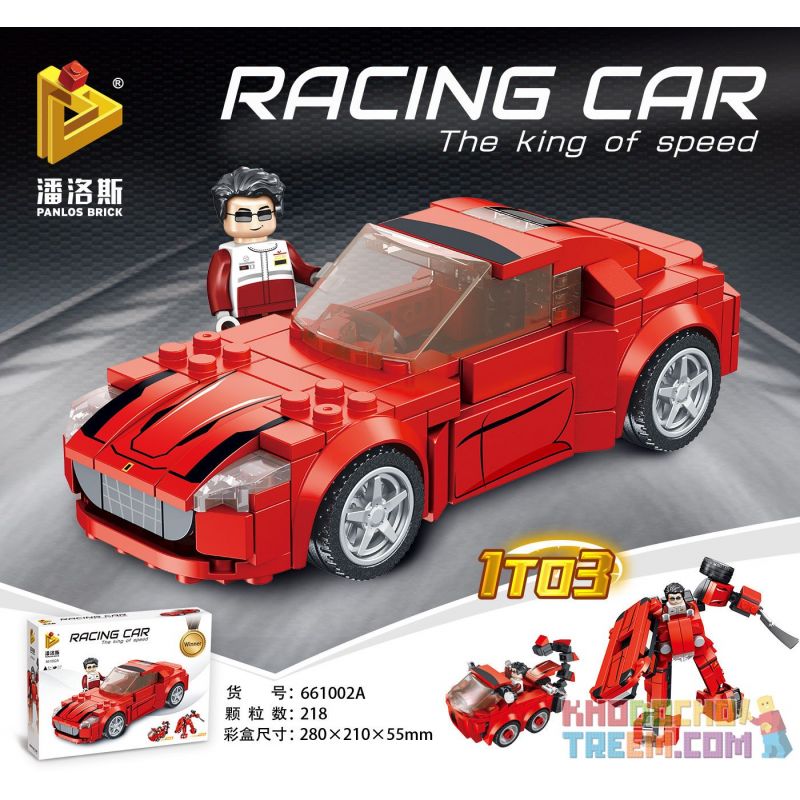 PanlosBrick 661002A 661002B 661002C 661002D Panlos Brick 661002A 661002B 661002C 661002D non  4 ROBOT ĐUA XE BIẾN DẠNG bộ đồ chơi xếp lắp ráp ghép mô hình Speed Champions Racing Cars Đua Xe Công Thức 898 khối