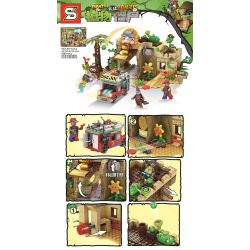 SHENG YUAN SY SY1414 1414 non  AI CẬP BÍ ẨN bộ đồ chơi xếp lắp ráp ghép mô hình Plants Vs Zombies PLANTS VS.ZOMBIES Hoa Quả Nổi Giận 590 khối