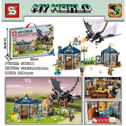SHENG YUAN SY SY6184 6184 non  THẾ GIỚI CỦA TÔI bộ đồ chơi xếp lắp ráp ghép mô hình Minecraft MY WORLD Game Xây Dựng 924 khối