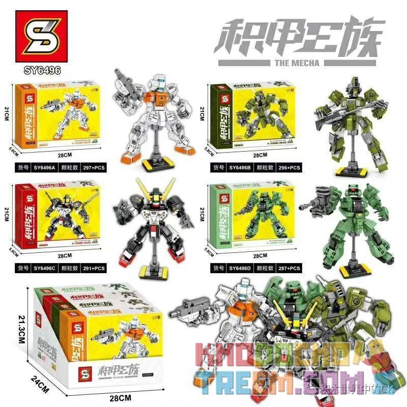SHENG YUAN SY SY6496A 6496A SY6496B 6496B SY6496C 6496C SY6496D 6496D non  JACKIE FAMILY 4 KIỂU bộ đồ chơi xếp lắp ráp ghép mô hình Mecha THE MECHA Người Máy 1171 khối