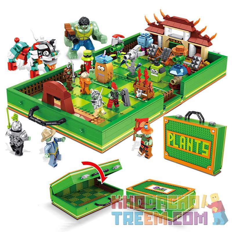 ELEPHANT JX90084 90084 non  KUNG FU WORLD VALI bộ đồ chơi xếp lắp ráp ghép mô hình Plants Vs Zombies PLANTS WAR Hoa Quả Nổi Giận 1206 khối