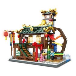 WOMA C0341 0341 non  LÀNG VẢI FAIRVIEW bộ đồ chơi xếp lắp ráp ghép mô hình Chinatown Khu Phố Tàu 1215 khối