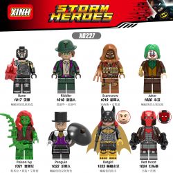 XINH X0227 0227 1017 1018 1019 1020 1021 1022 1023 1024 non  SUPER BRITISH DC MINIFIGURE 8 PHONG CÁCH BAIN RIDDLER SCARECROW CLOWN POISON IVY PENGUIN BAT GIRL RED HOOD bộ đồ chơi xếp lắp ráp ghép mô hình Super Heroes STORMHEROES Siêu Nhân Anh Hùng