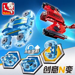 SLUBAN M38-B0819 B0819 0819 M38B0819 38-B0819 non  BIẾN DẠNG KỸ THUẬT SỐ 6 LOẠI bộ đồ chơi xếp lắp ráp ghép mô hình Creator Sáng Tạo 596 khối