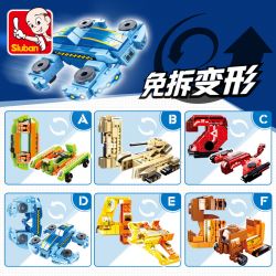 SLUBAN M38-B0819 B0819 0819 M38B0819 38-B0819 non  BIẾN DẠNG KỸ THUẬT SỐ 6 LOẠI bộ đồ chơi xếp lắp ráp ghép mô hình Creator Sáng Tạo 596 khối