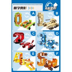 SLUBAN M38-B0819 B0819 0819 M38B0819 38-B0819 non  BIẾN DẠNG KỸ THUẬT SỐ 6 LOẠI bộ đồ chơi xếp lắp ráp ghép mô hình Creator Sáng Tạo 596 khối