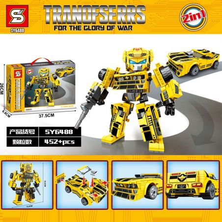 SHENG YUAN SY SY6488 6488 non  CON ONG bộ đồ chơi xếp lắp ráp ghép mô hình Transformers TRANOFSERRS FOR THE GLORY WAR Robot Đại Chiến Người Máy Biến Hình 452 khối