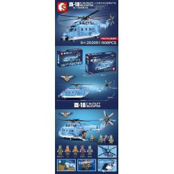 IBLOCK PL-920-180 920-180 PL920-180 SEMBO 202051 TOP TOY TC1209 1209 non  MÁY BAY TRỰC THĂNG TIỆN ÍCH ZHI-18 bộ đồ chơi xếp lắp ráp ghép mô hình Sky Wars Z-18 UTILITY HELICOPTER Không Chiến 908 khối