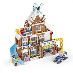 QIZHILE 50011 non  BIỆT THỰ SUNNY GREENWOOD bộ đồ chơi xếp lắp ráp ghép mô hình Frozen Nữ Hoàng Băng Giá 726 khối