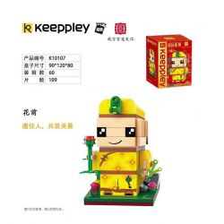 KEEPPLEY K10107 10107 non  TRƯỚC HOA bộ đồ chơi xếp lắp ráp ghép mô hình Brickheadz Nhân Vật Đầu To 109 khối