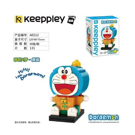 KEEPPLEY A0112 0112 non  BỘ ĐỒ ĐÔRÊMON bộ đồ chơi xếp lắp ráp ghép mô hình Doraemon Mèo Máy Thông Minh 131 khối