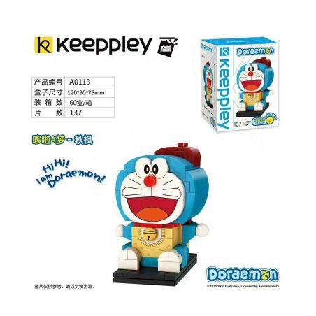 KEEPPLEY A0113 0113 non  DORAEMON-CÂY PHONG MÙA THU bộ đồ chơi xếp lắp ráp ghép mô hình Mèo Máy Thông Minh 137 khối