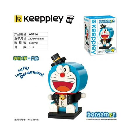 KEEPPLEY A0114 0114 non  DORAEMON-ANH bộ đồ chơi xếp lắp ráp ghép mô hình Mèo Máy Thông Minh 137 khối
