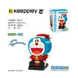 KEEPPLEY A0115 0115 non  DORAEMON - GIÁNG SINH bộ đồ chơi xếp lắp ráp ghép mô hình Mèo Máy Thông Minh 143 khối