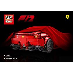 SUPER 18K K100 non  FERRARI F12. bộ đồ chơi xếp lắp ráp ghép mô hình  Kỹ Thuật Công Nghệ Cao Mô Hình Phương Tiện 3571 khối