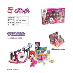 QMAN ENLIGHTEN KEEPPLEY 4102-1 4102-4 4102-2 4102-3 non  4 MÔ HÌNH PHÒNG ÂM NHẠC CỦA SHIRLEY QUẦN ÁO DOROTHY LÀM BÁNH ABBY STUDIO CHỤP ẢNH EMILY bộ đồ chơi xếp lắp ráp ghép mô hình Cherry Cô Nàng Ngọt Ngào 499 khối
