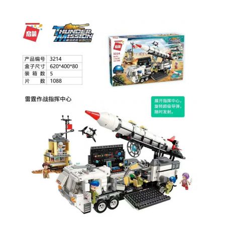 Enlighten 3214 Qman 3214 non  TRUNG TÂM CHỈ HUY CHIẾN DỊCH SẤM SÉT bộ đồ chơi xếp lắp ráp ghép mô hình Thunder Mission Nhiệm Vụ Sấm Sét 1088 khối