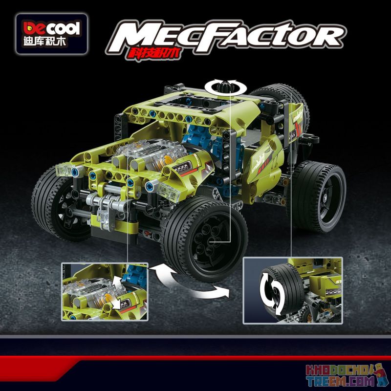 Decool 33006 Jisi 33006 non  XE ĐUA SANDSTORM bộ đồ chơi xếp lắp ráp ghép mô hình  MECFACTOR SAND STORM - SUV Kỹ Thuật Công Nghệ Cao Mô Hình Phương Tiện 423 khối