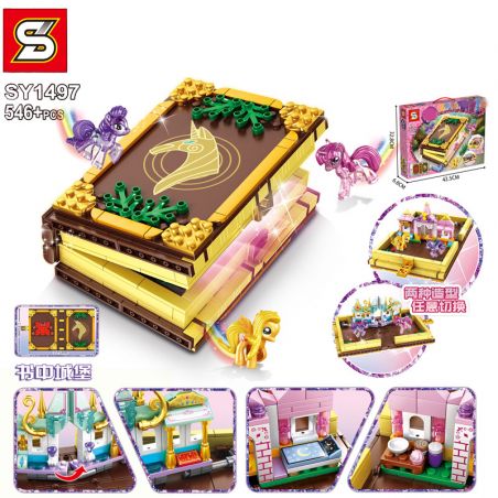 SHENG YUAN SY SY1497 1497 non  LÂU ĐÀI TRONG SÁCH bộ đồ chơi xếp lắp ráp ghép mô hình My Little Pony Chú Ngựa Nhỏ 546 khối