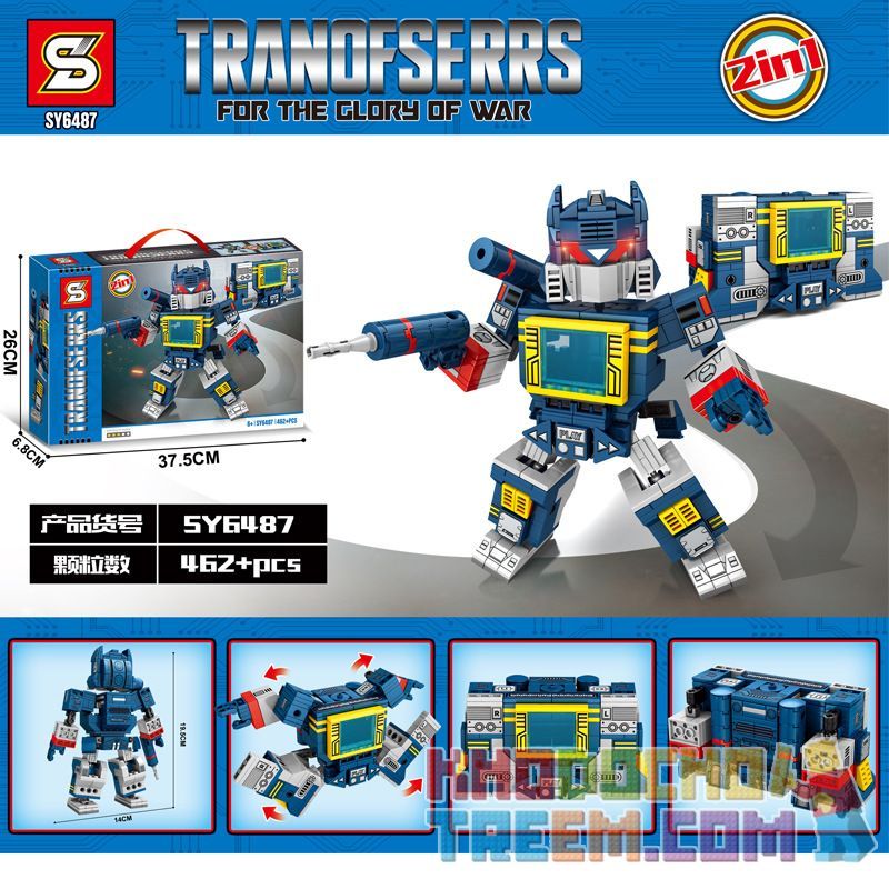 SHENG YUAN SY SY6487 6487 non  SÓNG ÂM THANH bộ đồ chơi xếp lắp ráp ghép mô hình Transformers TRANOFSERRS FOR THE GLORY WAR Robot Đại Chiến Người Máy Biến Hình 462 khối