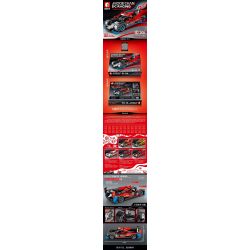 SEMBO 705800 705801 705802 705803 705804 non  MÔ HÌNH ĐỘI CHENGLONG DC 1:18 XE TRỞ LẠI 5 tỷ lệ 1:18 bộ đồ chơi xếp lắp ráp ghép mô hình  JACKIE CHAN DC RACHING Kỹ Thuật Công Nghệ Cao Mô Hình Phương Tiện 650 khối