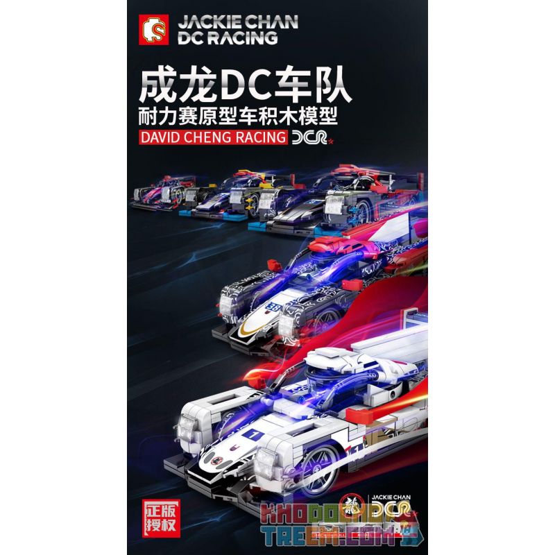 SEMBO 607300 607301 607302 607303 607304 non  JACKIE CHAN DC TEAM MODEL 1:32 5 MÔ HÌNH tỷ lệ 1:32 bộ đồ chơi xếp lắp ráp ghép mô hình  JACKIE CHAN DC RACHING Kỹ Thuật Công Nghệ Cao Mô Hình Phương Tiện 263 khối
